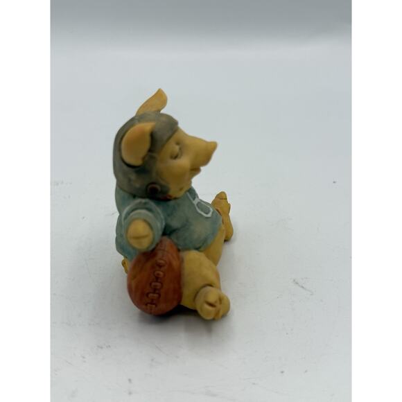 GANZ Pigsville 1995 Touch Down Piggy Vintage Football Pig - Picture 2 of 6